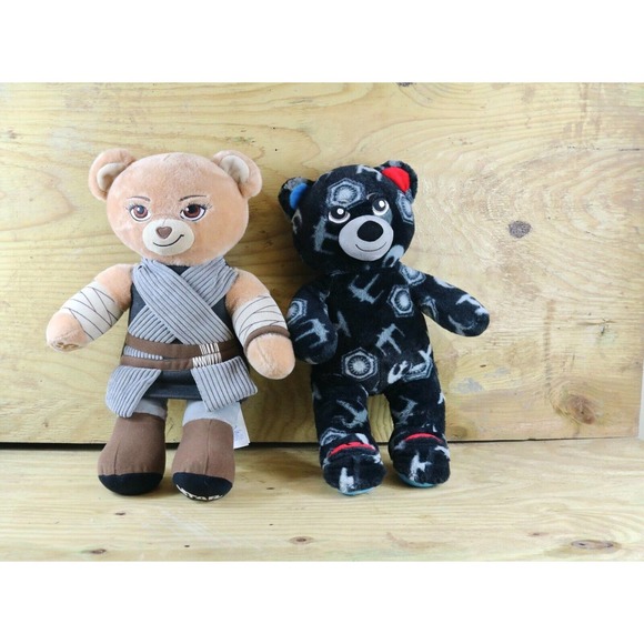 Lot of 2 Build a Bear Star Wars Plush Rey & Light Side Dark Side Reversible Toy - Picture 1 of 5